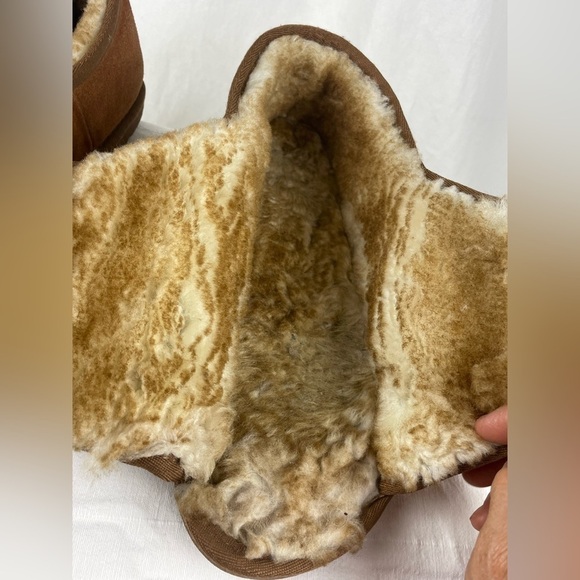 LAMO MEN’S SUEDE MERINO WOOL WRAP SLIPPER SIZE XL (11-12) - Picture 9 of 13